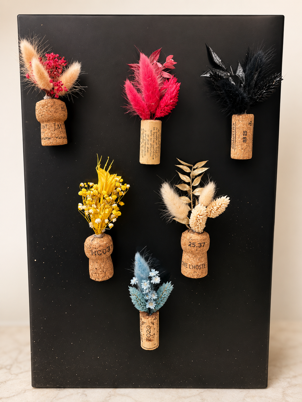 Bouchon Rêves En Fleurs en céramique avec motif floral, posé sur une surface claire.