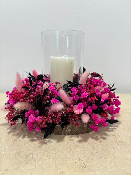 Bougeoir nuage fuchsia