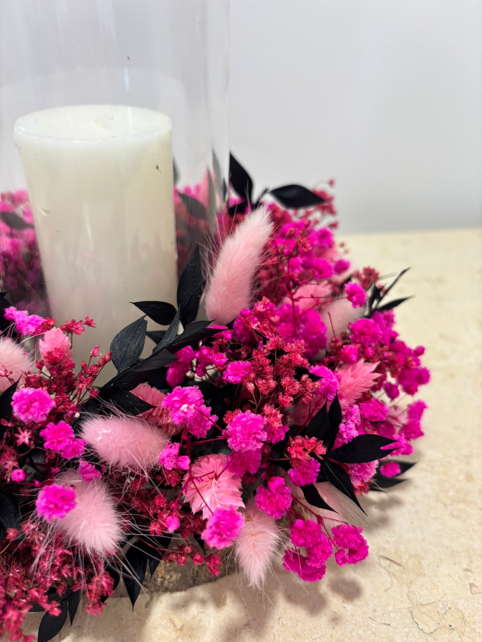 Bougeoir nuage fuchsia