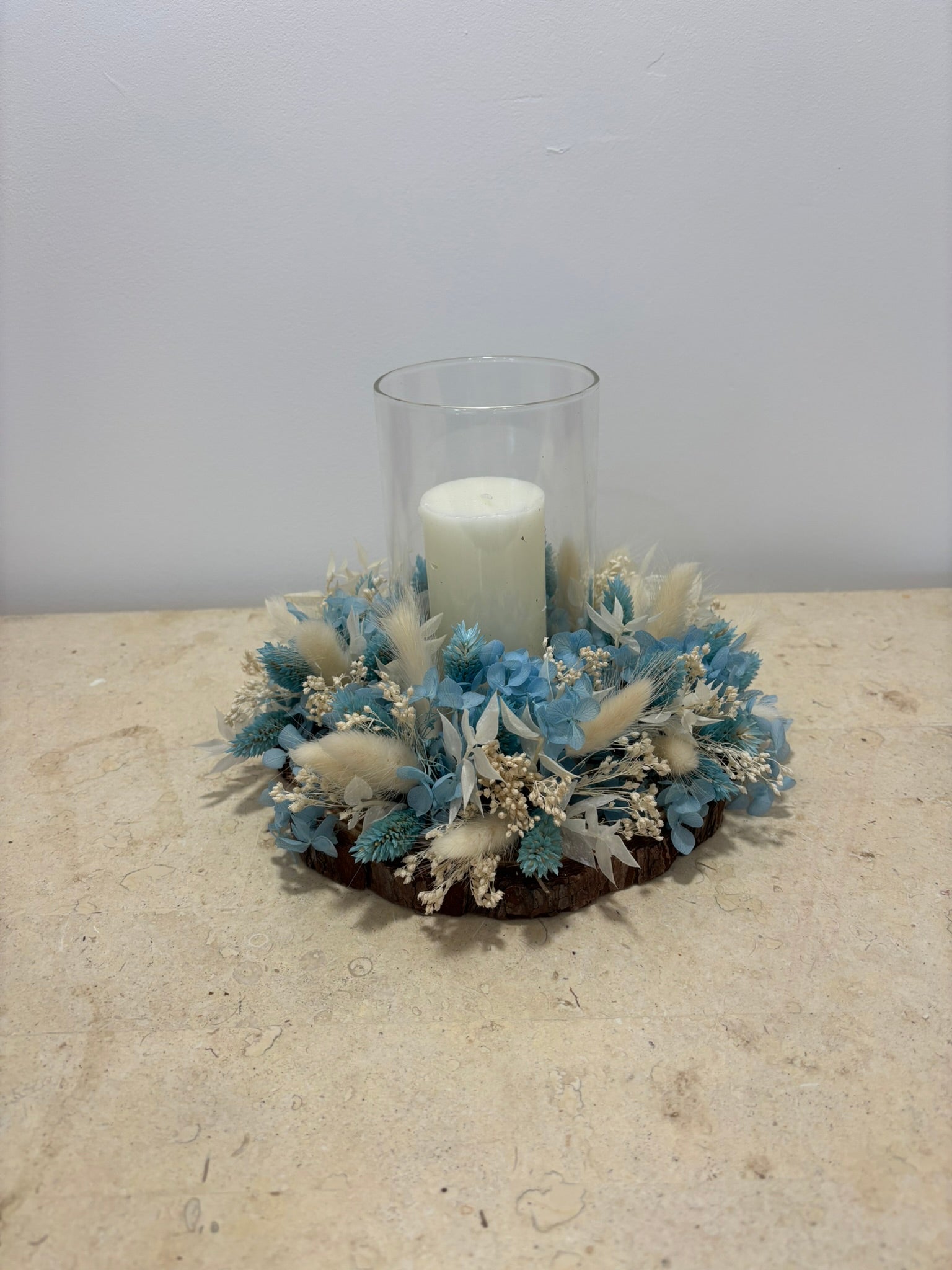 Bougeoir nuage bleu
