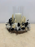 Bougeoir nuage noir de Rêves En Fleurs, décoration élégante en forme de nuage avec finition noire, idéal pour ambiance chaleureuse.